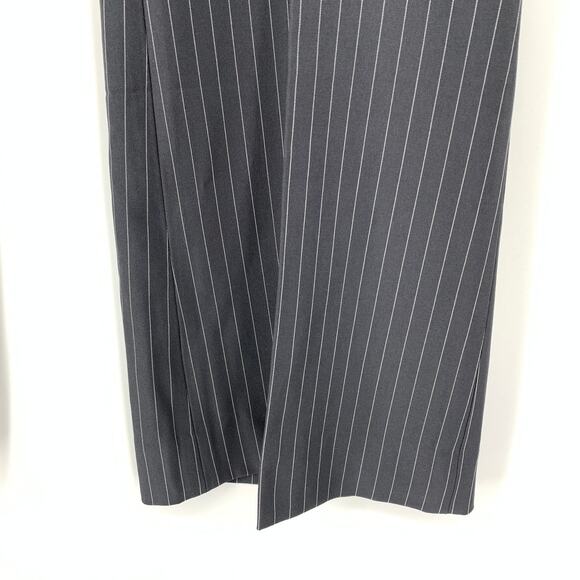 Banana Republic Sculpted Stretch Flare Leg Dress Pants Womens 14P Gray Pinstripe - Picture 4 of 7